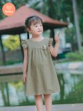  Tamiuy Set Đầm Bé Gái Tamiuy Đính Thú Chất  Liệu Mùa Hè CHo Bé 10-35 kg 