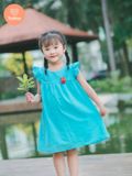  Tamiuy Set Đầm Bé Gái Tamiuy Đính Thú Chất  Liệu Mùa Hè CHo Bé 10-35 kg 