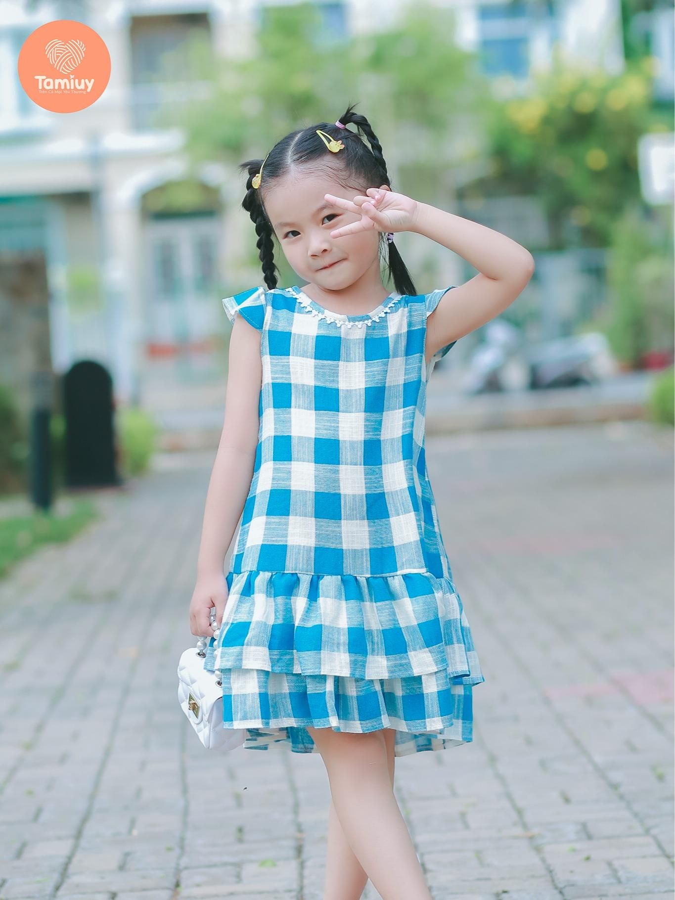  Đầm Xòe Đuôi Cá Bé Gái Tamiuy, Thiết Kế 2 Tầng Điệu Đà (1-10 Tuổi) 