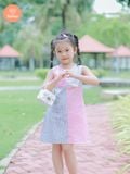  Đầm Bé Gái Tamiuy Phối Màu Đính Hình Thú Dễ Thương Cho Bé 1-10 Tuổi 