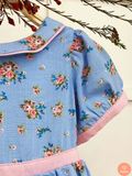  Đầm Bé Gái Tamiuy Cao Cấp Thiết Kế Hoa Nhí Cổ Bâu Sen Chất  Liệu  Cotton Mềm Mại 