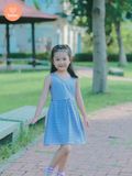  Đầm Thun Sọc Đối Xứng  Tamiuy Chất Cotton 4 Chiều Cho Bé Gái (1-10 T) 