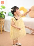  Đầm Xòe Công Chúa Tamiuy  Vải Lưới Hoa Cúc Cho Bé Gái Từ 10-38 kg 