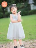  Tamiuy Đầm Dạ Hội Tamiuy Dập Ly Không Tay Đính Hoa Cao Cấp Cho Bé Gái 10-25 kg 