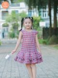  Đầm Xòe Đuôi Cá Bé Gái Tamiuy, Thiết Kế 2 Tầng Điệu Đà (1-10 Tuổi) 