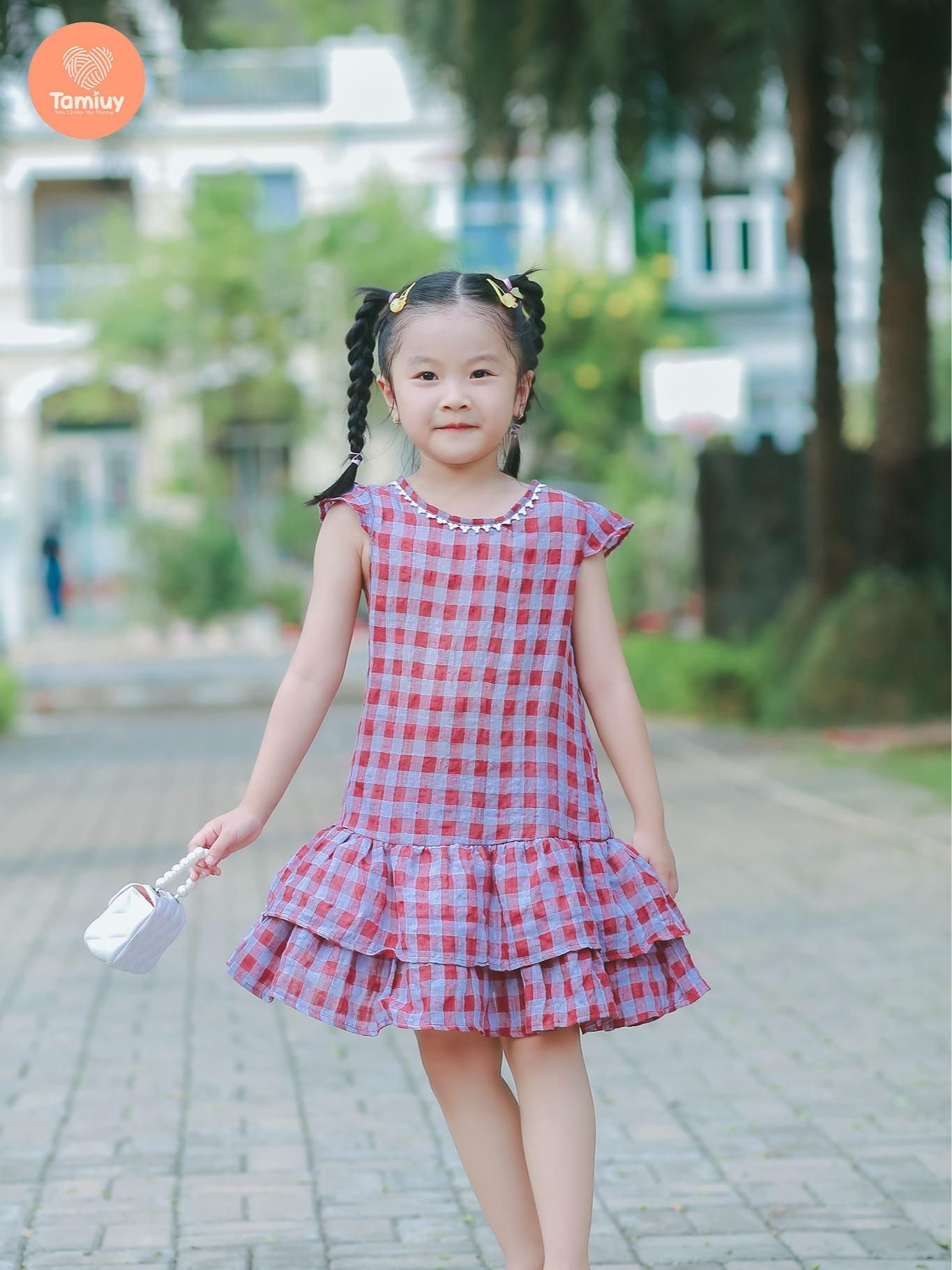  Đầm Xòe Đuôi Cá Bé Gái Tamiuy, Thiết Kế 2 Tầng Điệu Đà (1-10 Tuổi) 