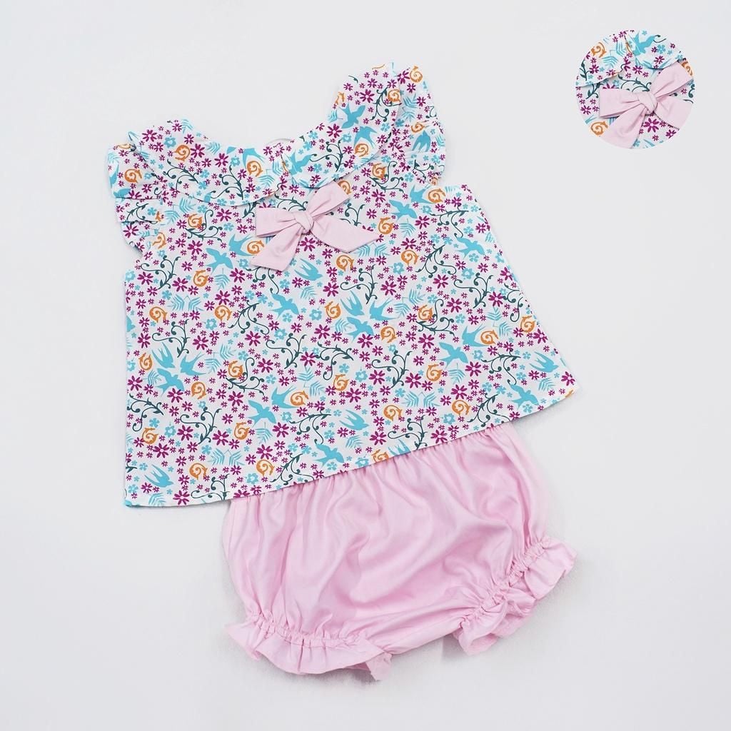  Set Quần Áo Bé Gái Tamiuy, Chất Cotton Mềm Mại, Họa Tiết Đáng Yêu Cho Bé Sơ Sinh 