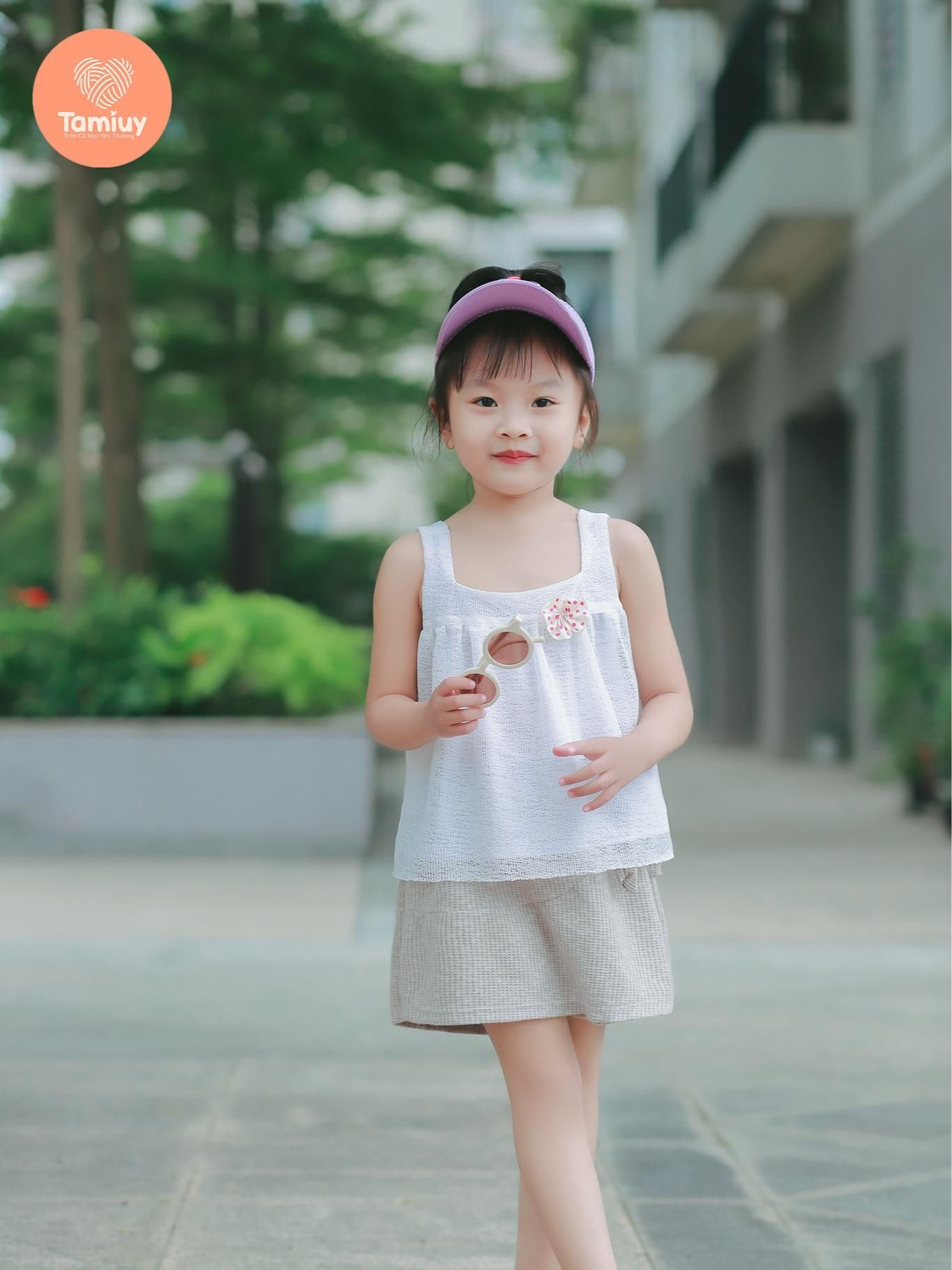  Set Bộ Áo Crotop Phối Với Quần Váy Thun Năng Động Cho Bé Từ 1-10 Tuổi 