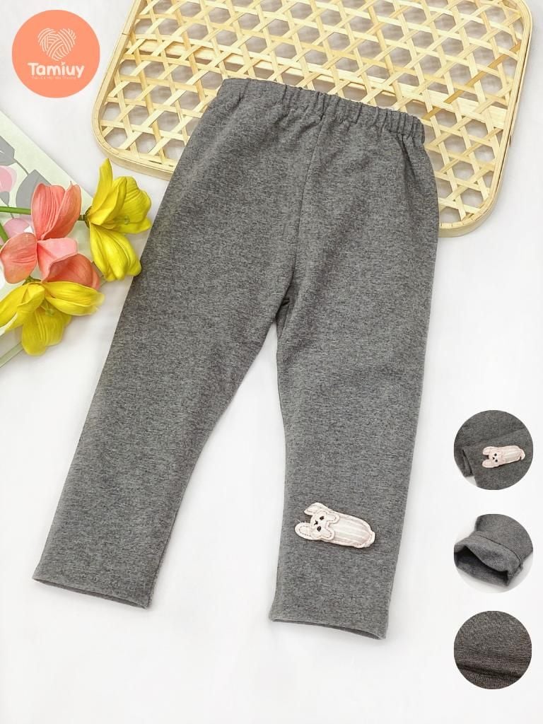  Quần Leg Dài Đính Thú Chất Thun Cotton Dành Cho Bé 1-10 Tuổi 