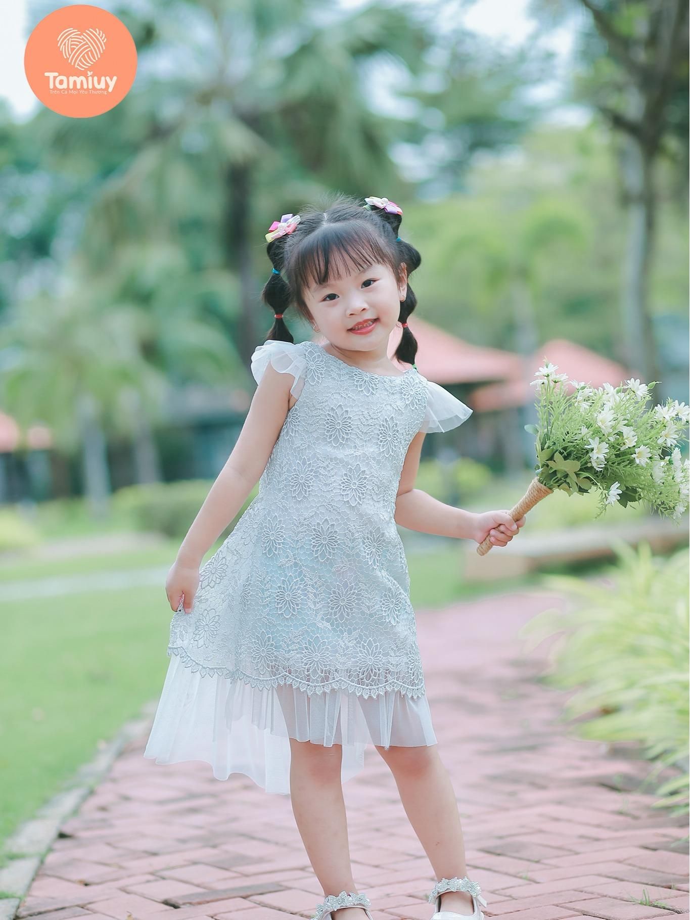  Đầm Ren Đuôi Cá Tamiuy Thiết Kế Cao Cấp, Dành Cho Bé Gái (1-10T) 