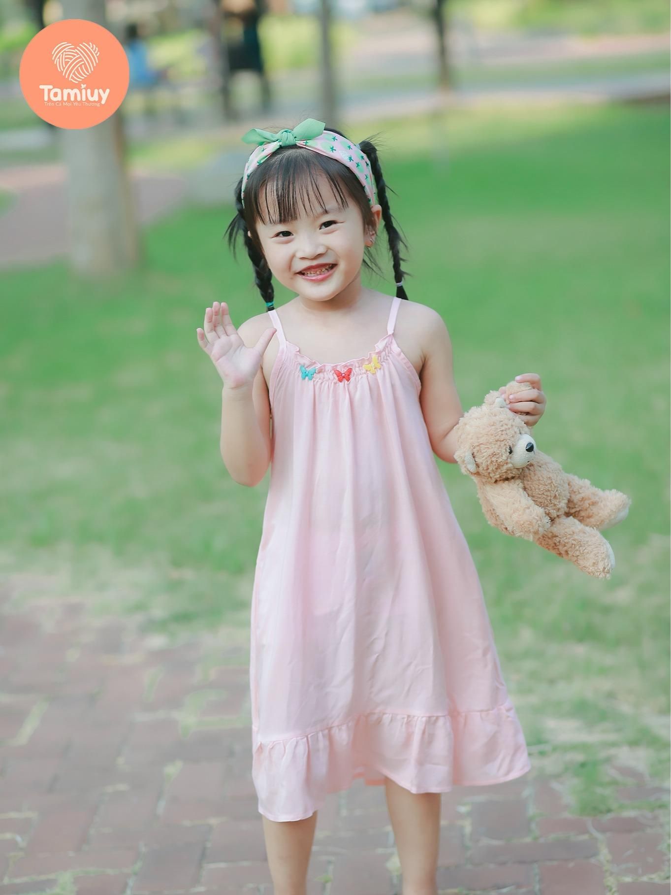  Đầm Yếm 2 Dây Bé Gái Tamiuy Chất Cotton Mềm Mịn Cho Bé từ 10-38 kg 
