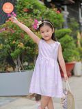  Tamiuy Đầm Cho Bé Gái Thiết Kế Xẻ Tim Sau Lưng Cổ Bèo Phong Cách Ngày Hè Đơn Giản Vải Cotton Mềm Mịn 