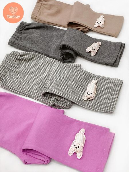  Quần Leg Dài Đính Thú Chất Thun Cotton Dành Cho Bé 1-10 Tuổi 