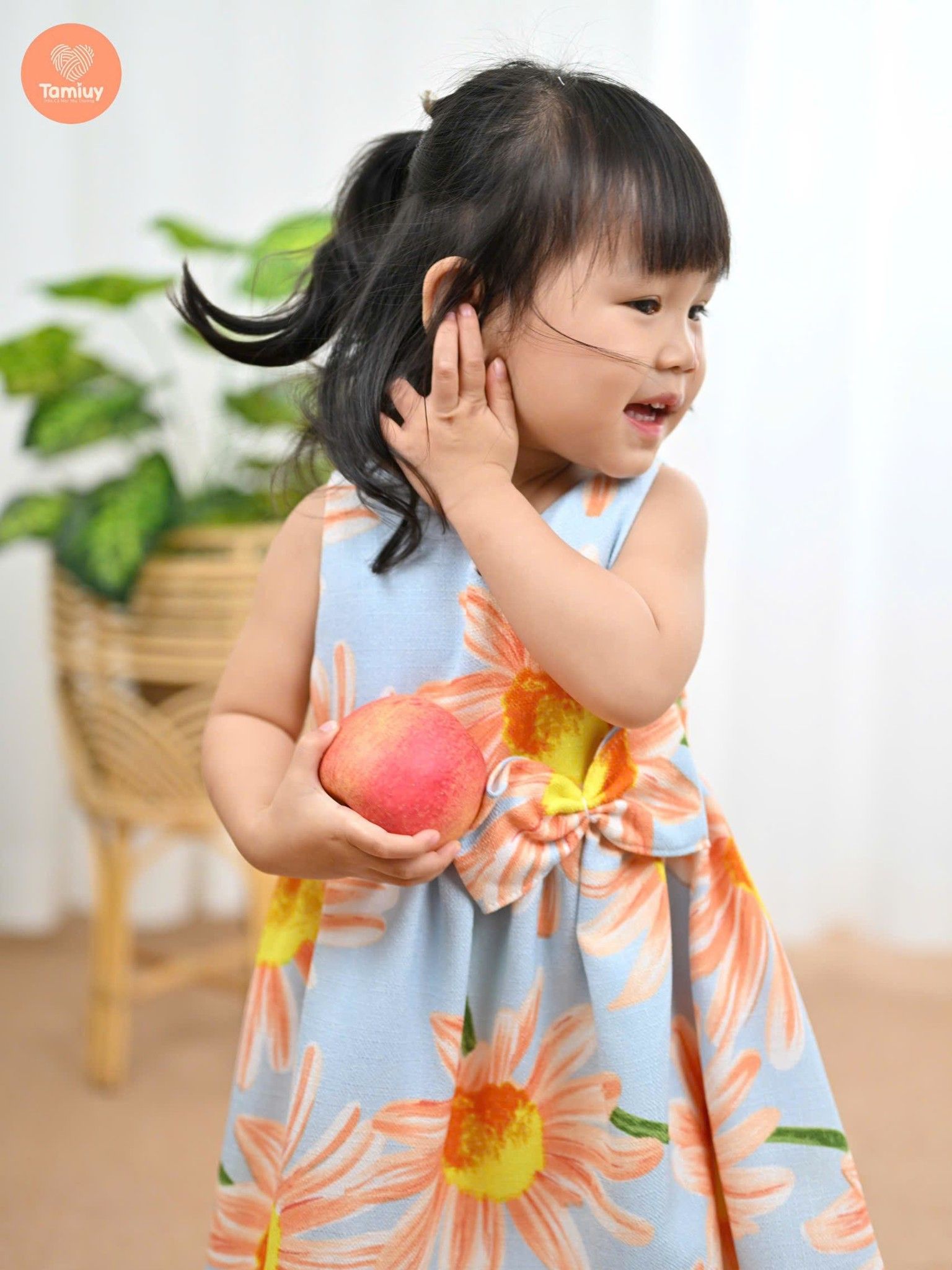 Đầm Xòe Công Chúa Tamiuy Hoạ Tiết Hoa Hướng Dương Dành Cho Bé Gái (1-10T) 