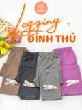 Quần Leg Dài Đính Thú Chất Thun Cotton Dành Cho Bé 1-10 Tuổi 