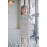  Đầm Bé Gái Tamiuy Voan Dập Ly, Họa Tiết Hoa Nhí Dễ Thương 