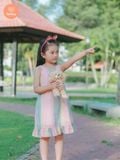  Đầm Xoè Tamiuy Cổ Yếm Vải Cotton  Mềm Mại Cho Bé Gái 1-10 Tuổi 