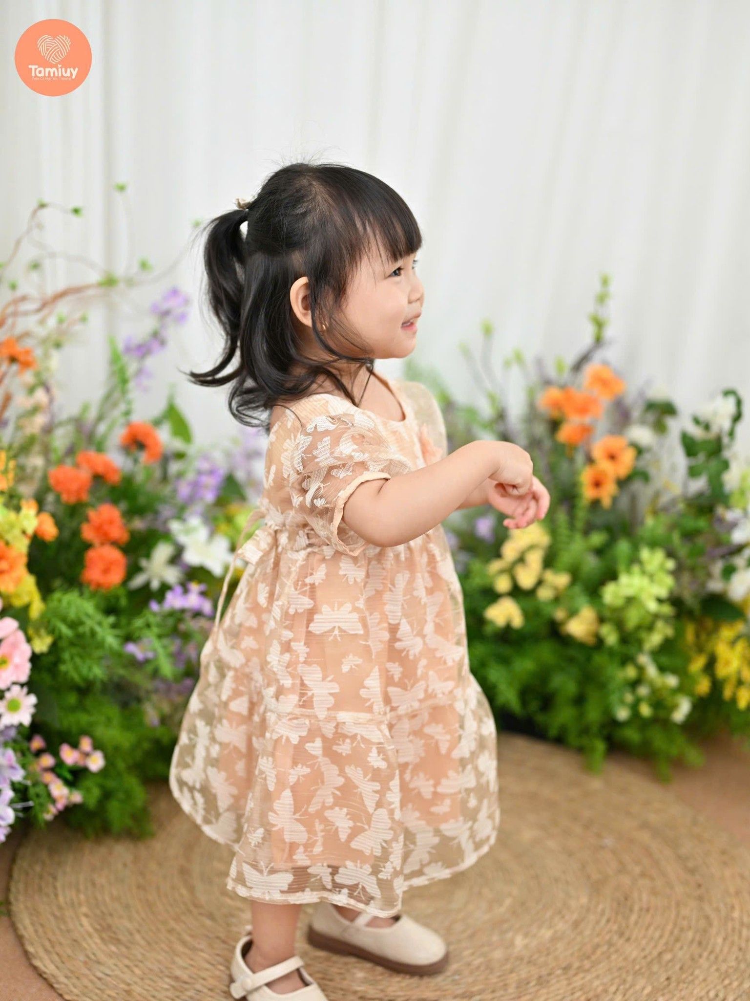  Đầm Xòe BaBy Doll Tamiuy Xẻ Tim Sau Nhiều Màu Sắc Dành CHo Bé TỪ 10 -38 kg 