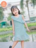  Đầm Bé Gái Cổ Tim Lệch Vai Tamiuy - Chất Cotton Cao Cấp, Xinh Xắn, Dễ Thương (1-10 Tuổi) 