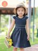  Đầm Bé Gái Tamiuy Cao Cấp Thiết Kế Tay Phồng Cánh Tiên Rode ở Cổ Và Eo Chất Liệu Linen Mềm Mại Size Trung 