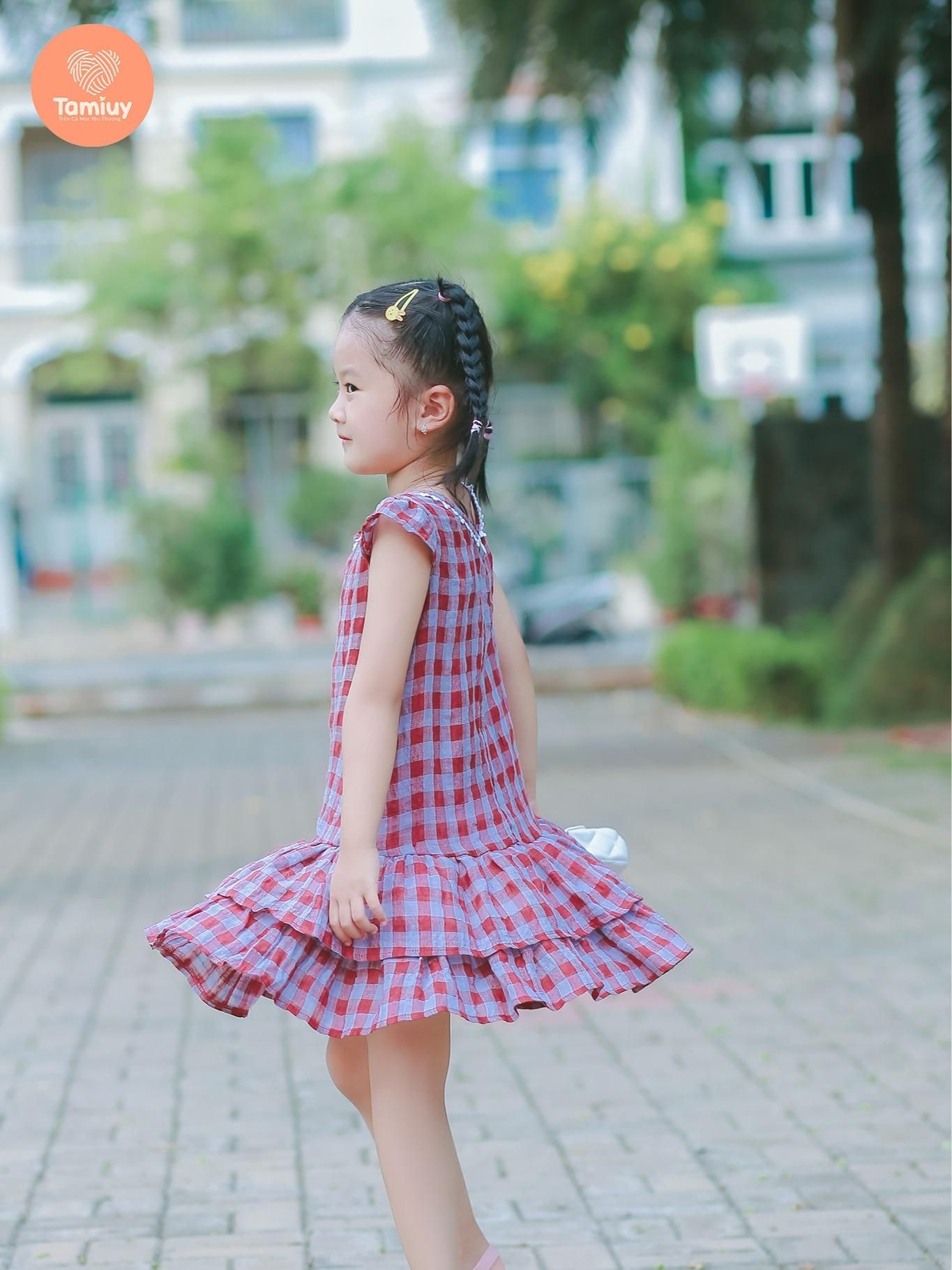  Đầm Xòe Đuôi Cá Bé Gái Tamiuy, Thiết Kế 2 Tầng Điệu Đà (1-10 Tuổi) 