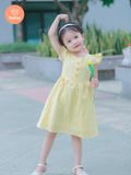  Đầm Xòe Bé Gái Tamiuy  Thêu Trụ Tay Cánh Tiên (Size 1-10 Tuổi) 