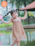  Đầm Hoa Hồng Xòe Nơ Ngực Tamiuy Voan Mềm Cho Bé Từ 10-38 kg - Thương Hiệu Thời Trang Local Band 