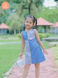  Đầm Bé Gái Tamiuy Phối Màu Đính Hình Thú Dễ Thương Cho Bé 1-10 Tuổi 