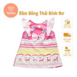  Váy Chữ A Bé Gái Tamiuy Cao Cấp Đính Nơ Họa Tiết Dễ Thương Chất Vải Cotton Mềm Mịn Nhiều Màu Tùy Chọn 