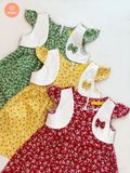  Đầm Bé Gái Tamiuy Cao Cấp  Thiết Kế Giả Áo Khoác, Chất Cotton Mềm (1-10T) 