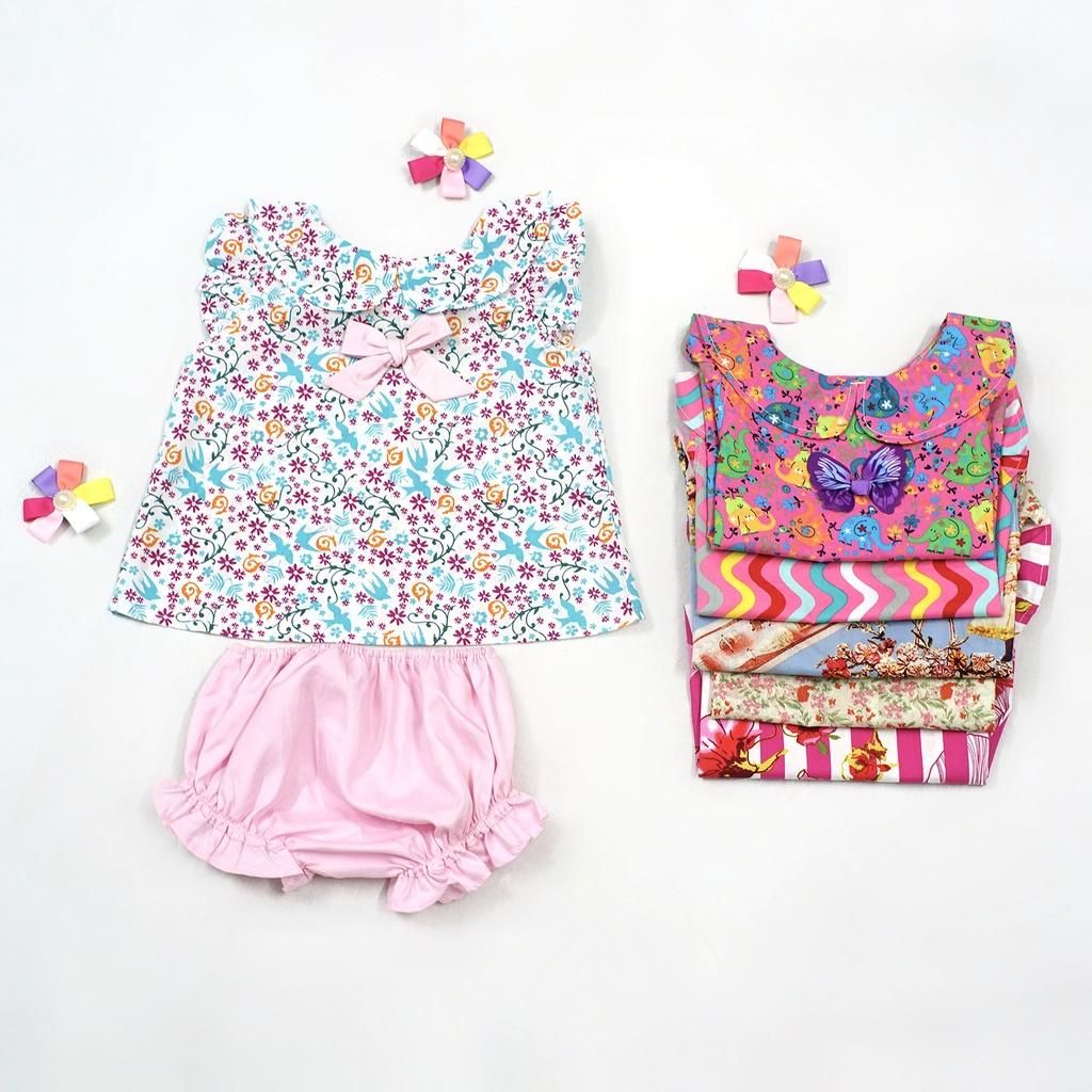  Set Quần Áo Bé Gái Tamiuy, Chất Cotton Mềm Mại, Họa Tiết Đáng Yêu Cho Bé Sơ Sinh 