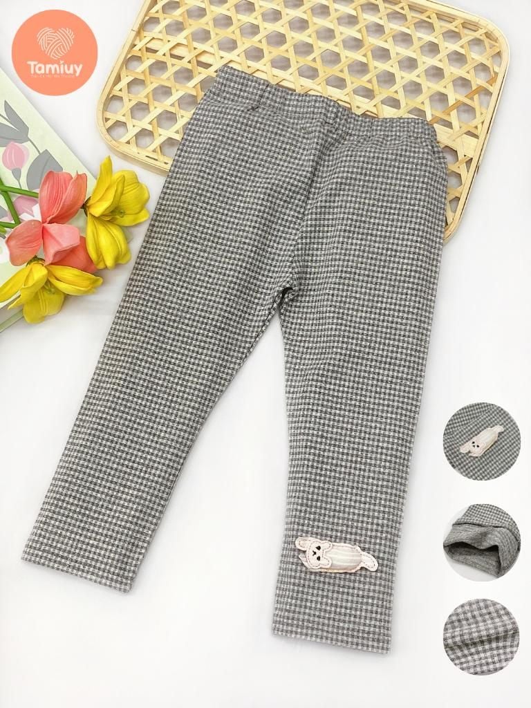  Quần Leg Dài Đính Thú Chất Thun Cotton Dành Cho Bé 1-10 Tuổi 
