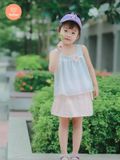  Set Bộ Áo Crotop Phối Với Quần Váy Thun Năng Động Cho Bé Từ 1-10 Tuổi 