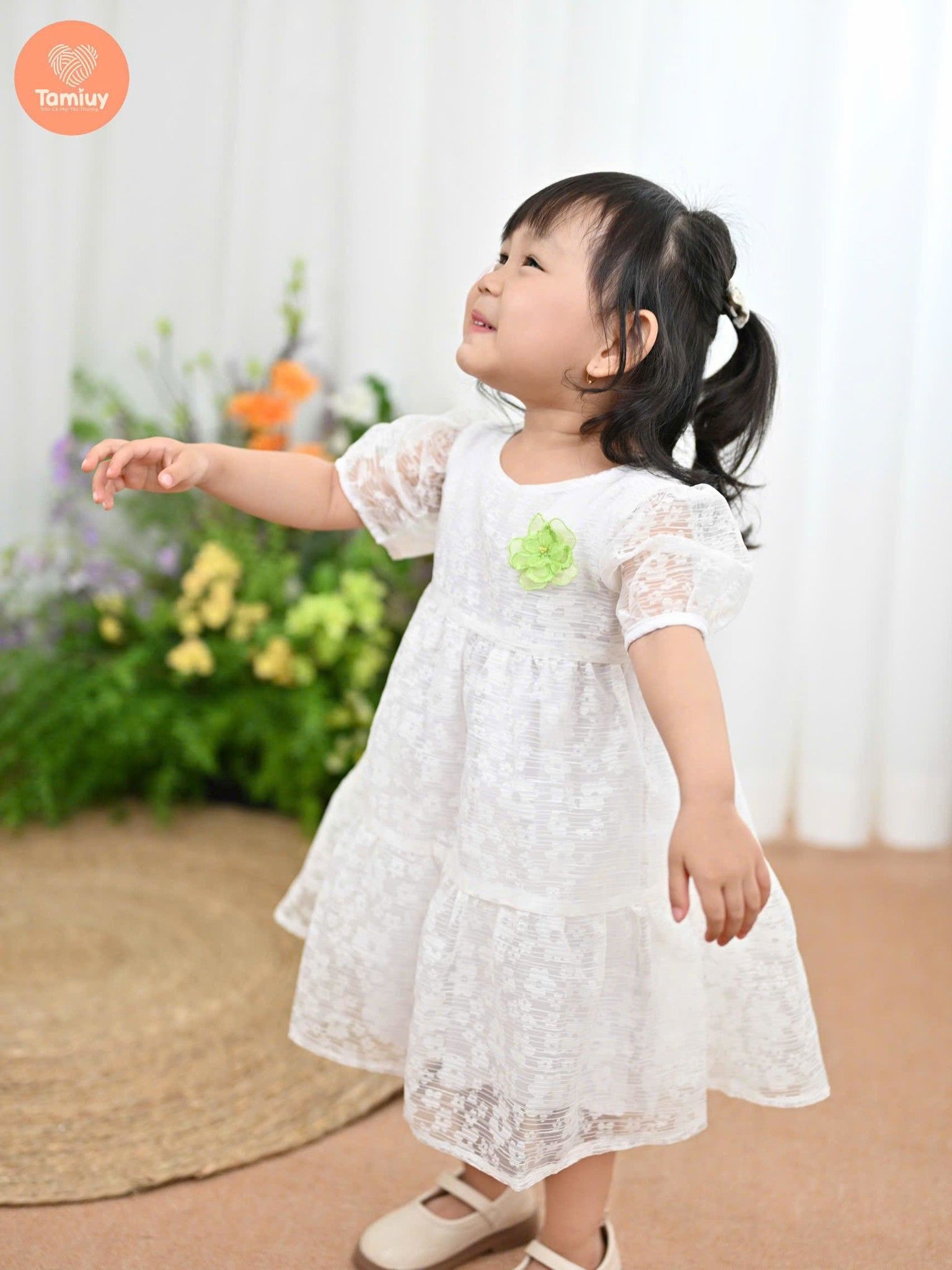 Đầm Xòe BaBy Doll Tamiuy Xẻ Tim Sau Nhiều Màu Sắc Dành CHo Bé TỪ 10 -38 kg 