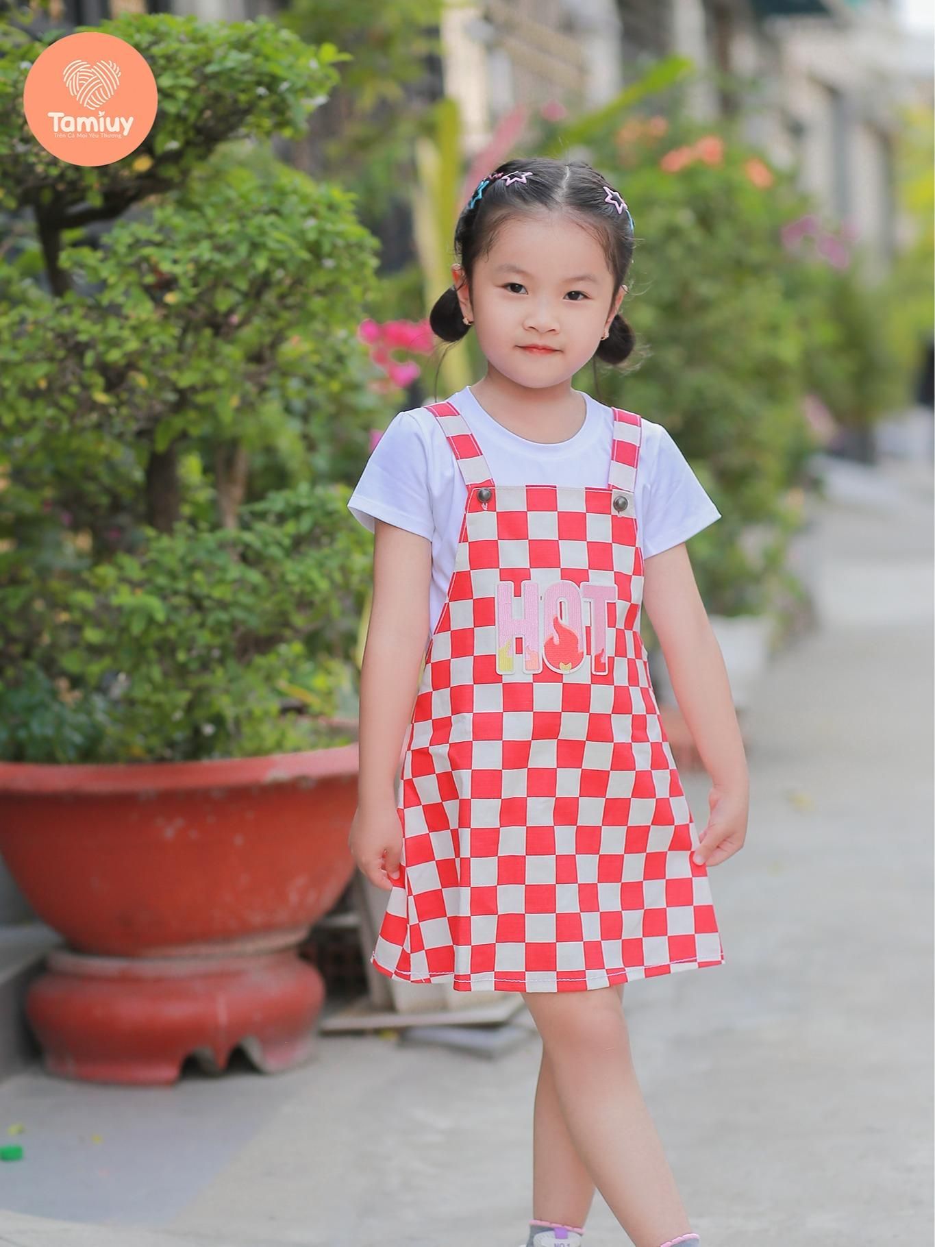  Yếm Caro Tamiuy Đính Chữ Hot Chất Liệu Cao Cấp, Dành Cho Bé Năng Động (1-10T) 