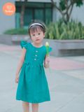  Đầm Xòe Bé Gái Tamiuy  Thêu Trụ Tay Cánh Tiên (Size 1-10 Tuổi) 