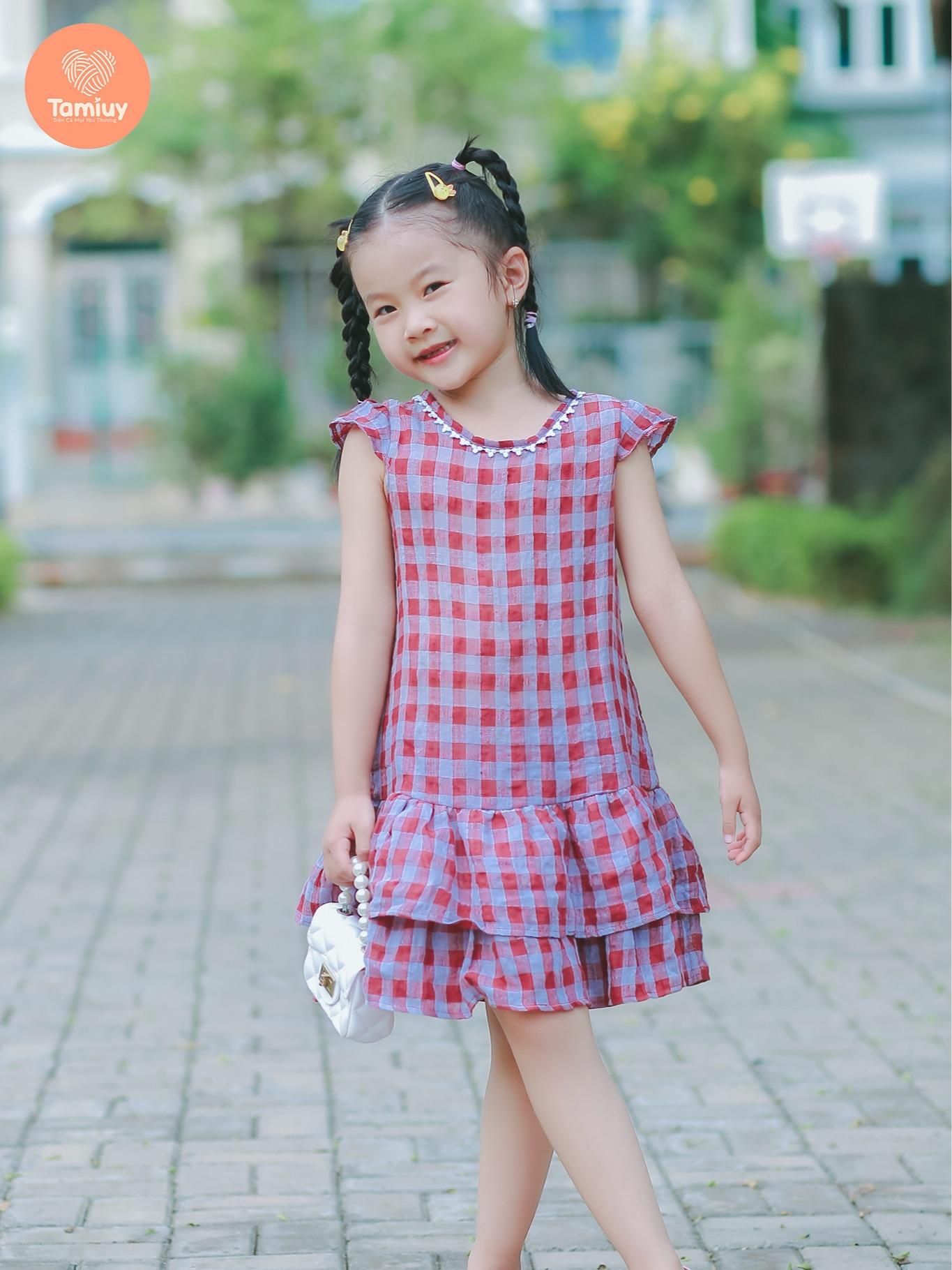  Đầm Xòe Đuôi Cá Bé Gái Tamiuy, Thiết Kế 2 Tầng Điệu Đà (1-10 Tuổi) 