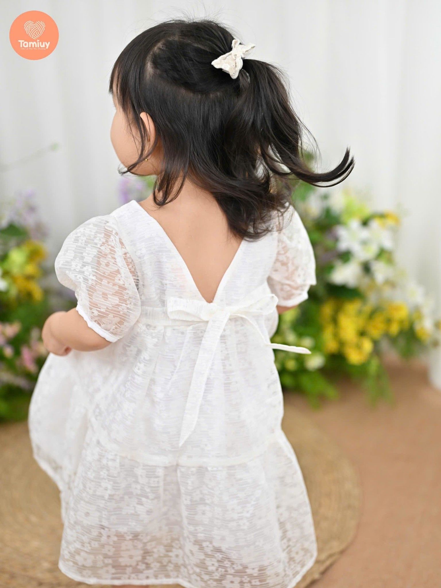  Đầm Xòe BaBy Doll Tamiuy Xẻ Tim Sau Nhiều Màu Sắc Dành CHo Bé TỪ 10 -38 kg 