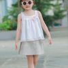  Set Bộ Áo Crotop Phối Với Quần Váy Thun Năng Động Cho Bé Từ 1-10 Tuổi 