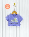  Áo Thun Croptop Bé Gái Hoa Hướng Dương, Chất Cotton Co Giãn (Size 1-10 Tuổi) 