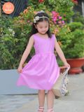  Tamiuy Đầm Cho Bé Gái Thiết Kế Xẻ Tim Sau Lưng Cổ Bèo Phong Cách Ngày Hè Đơn Giản Vải Cotton Mềm Mịn 