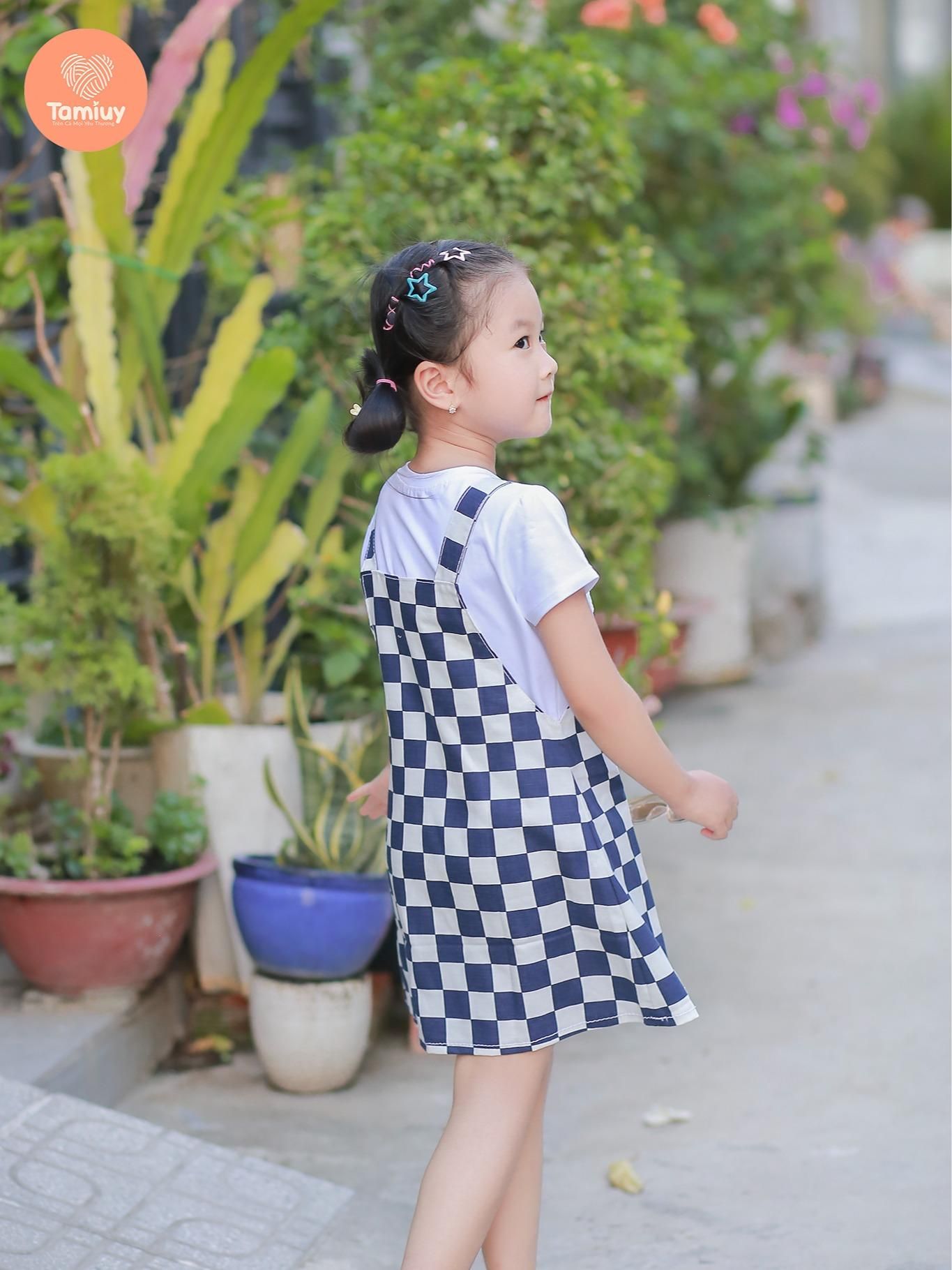  Tamiuy Yếm Caro Tamiuy Đính Chữ Hot Chất Liệu Cotton Cao Cấp Dành Cho Bé Năng Động 1-10 Tuổi 
