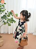  Đầm Xòe Công Chúa Tamiuy Hoạ Tiết Hoa Hướng Dương Dành Cho Bé Gái (1-10T) 