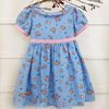  Đầm Bé Gái Tamiuy Cao Cấp Thiết Kế Hoa Nhí Cổ Bâu Sen Chất  Liệu  Cotton Mềm Mại 