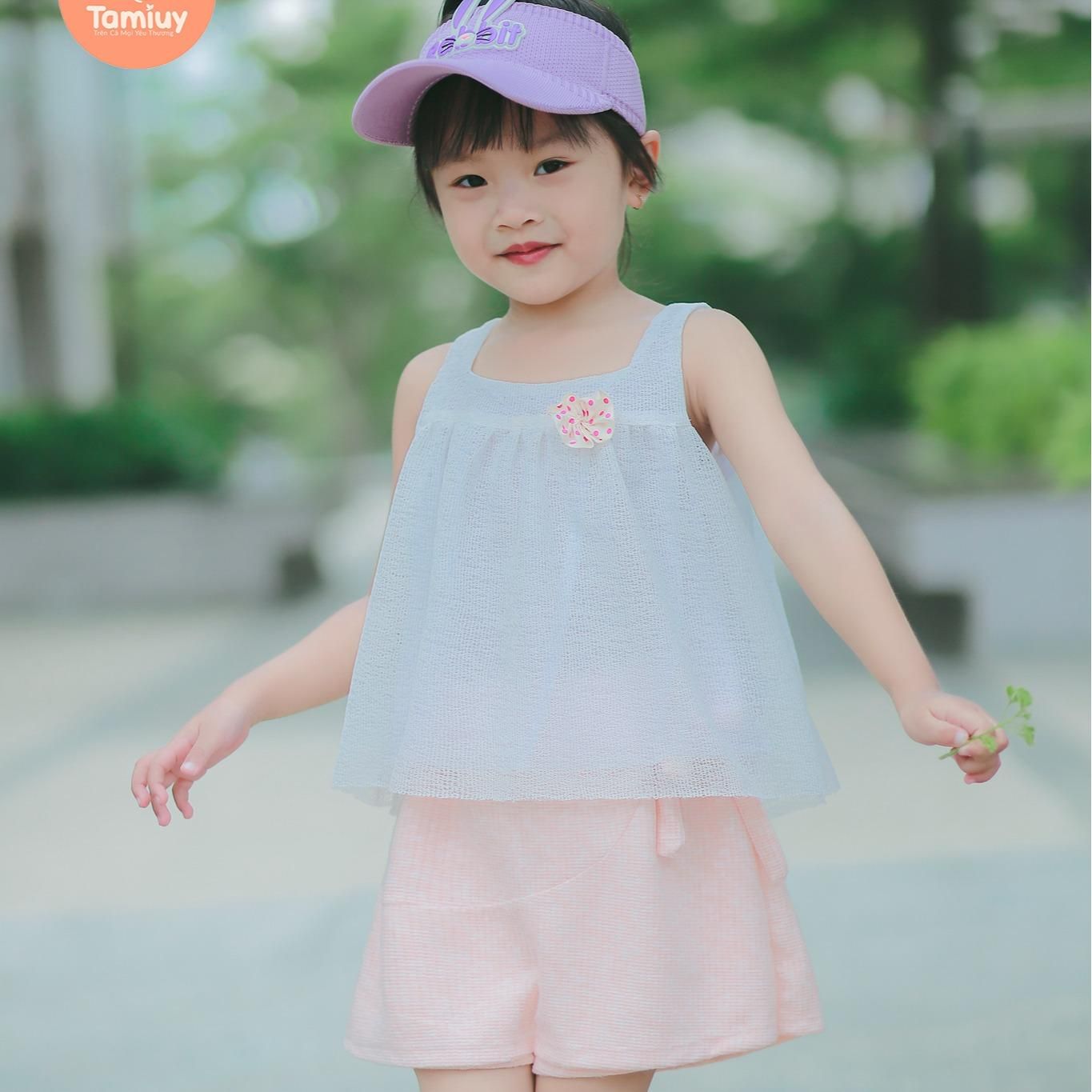 Set Bộ Áo Crotop Phối Với Quần Váy Thun Năng Động Cho Bé Từ 1-10 Tuổi 
