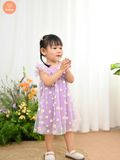  Đầm Xòe Công Chúa Tamiuy  Vải Lưới Hoa Cúc Cho Bé Gái Từ 10-38 kg 