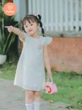  Đầm Chữ A Bé Gái Tamiuy Cotton Mềm Đính Hoa, Nhiều Màu (1-10T) 