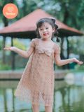  Đầm Hoa Hồng Xòe Nơ Ngực Tamiuy Voan Mềm Cho Bé Từ 10-38 kg - Thương Hiệu Thời Trang Local Band 