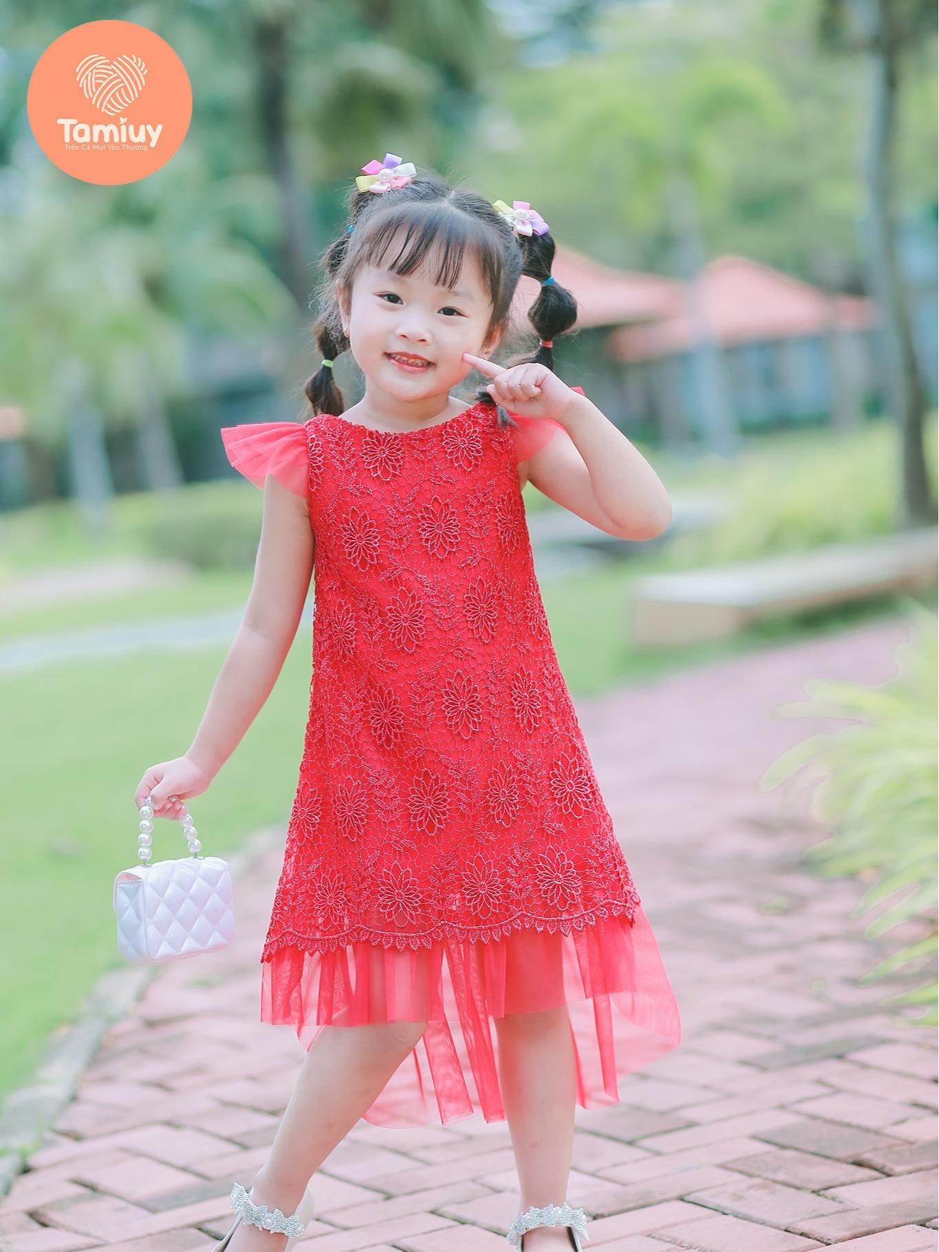  Đầm Ren Đuôi Cá Tamiuy Thiết Kế Cao Cấp, Dành Cho Bé Gái (1-10T) 