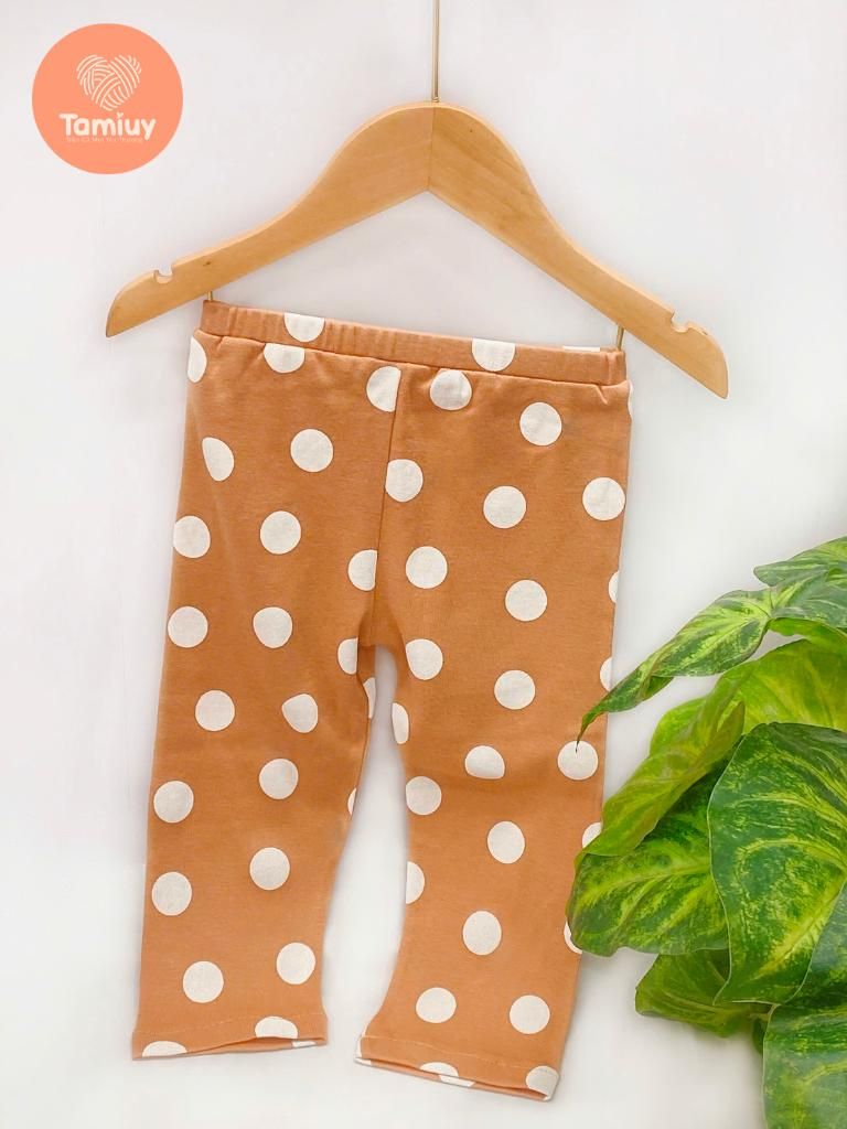  Quần Thun Leg Tamiuy Chấm Bi Bé Gái Chất Thun Cotton Co Giãn 